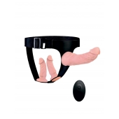 Женский страпон с 3 насадками и вибрацией - Erowoman-Eroman - купить с доставкой в Копейске