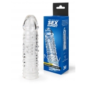 Прозрачная закрытая насадка на пенис - 17 см. - Sex Expert - в Копейске купить с доставкой