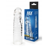 Прозрачная закрытая насадка на член - 15 см. - Sex Expert - в Копейске купить с доставкой