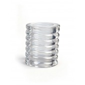 Прозрачная сквозная насадка на пенис с ребрышками - Sex Expert - в Копейске купить с доставкой