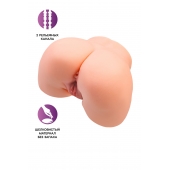 Телесный мастурбатор в форме попки с 2 любовными входами - No Name - в Копейске купить с доставкой