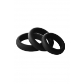 Набор из 3 черных эрекционных колец Smooth Silicone Cockring Pack - Dream Toys - в Копейске купить с доставкой
