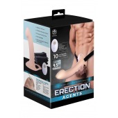 Телесный полый страпон с вибрацией Erection Agents - 24,1 см. - NMC - купить с доставкой в Копейске