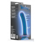 Синяя насадка с гладкой поверхностью Surrender 5.75 Inch Intermediate Pegging Dildo - 14,6 см. - Blush Novelties - купить с доставкой в Копейске