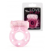 Розовое эрекционное виброкольцо с бабочкой - 1137 - в Копейске купить с доставкой