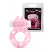 Розовое эрекционное виброкольцо в форме зайчика - 1137 - в Копейске купить с доставкой