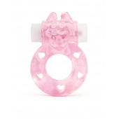 Розовое эрекционное виброкольцо в форме зайчика - 1137 - в Копейске купить с доставкой
