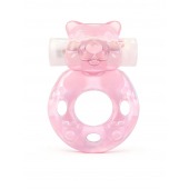 Розовое эрекционное виброкольцо в форме мишки - 1137 - в Копейске купить с доставкой
