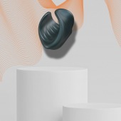 Серый сквозной мастурбатор с вибрацией Manwan Starter - Manwan - в Копейске купить с доставкой