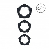 Набор из 3 эрекционных колец Beaded Silicone Cockring Set - Shots Media BV - в Копейске купить с доставкой