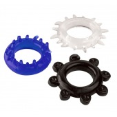 Набор из 3 эрекционных колец разного цвета и рельефа - Boys of Toys - в Копейске купить с доставкой