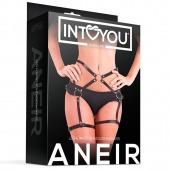 Черные стрепы на бёдра Aneir - Intoyou - купить с доставкой в Копейске