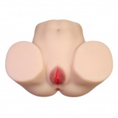 Телесный мастурбатор с 2 любовными отверстиями Olivia - Baile - в Копейске купить с доставкой