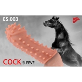 Насадка на фаллос с шипами и бугорками - 14,7 см. - KOKOS - в Копейске купить с доставкой