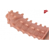 Насадка на фаллос с шипами и продолговатыми бугорками - 14,7 см. - KOKOS - в Копейске купить с доставкой