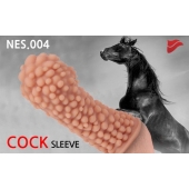 Насадка на фаллос с пузыриками по всей поверхности - 14,7 см. - KOKOS - в Копейске купить с доставкой