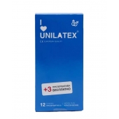 Классические презервативы Unilatex Natural Plain - 12 шт. + 3 шт. в подарок - Unilatex - купить с доставкой в Копейске