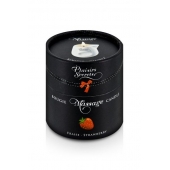 Массажная свеча с ароматом клубники Bougie de Massage Gourmande Fraise - 80 мл. - Plaisir Secret - купить с доставкой в Копейске