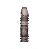 Дымчатая закрытая насадка ToyFa XLover с чешуйками и пупырышками - 13,5 см. - ToyFa - в Копейске купить с доставкой