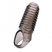 Дымчатая насадка с рёбрышками и подхватом мошонки ToyFa XLover - 12,5 см. - ToyFa - в Копейске купить с доставкой