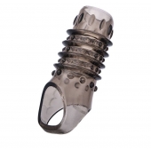 Открытая дымчатая насадка с точками и рёбрами ToyFa XLover - 11,5 см. - ToyFa - в Копейске купить с доставкой