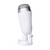 Мастурбатор-вагина в белой колбе с присоской и встраиваемой вибропулей - A-toys - в Копейске купить с доставкой