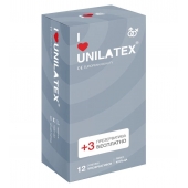 Презервативы с рёбрами Unilatex Ribbed - 12 шт. + 3 шт. в подарок - Unilatex - купить с доставкой в Копейске