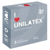 Презервативы с рёбрами Unilatex Ribbed - 3 шт. - Unilatex - купить с доставкой в Копейске