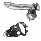 Утяжка для мошонки и пениса Cock Ring With 1  Ball Stretcher And Optional Weight Ring - BlueLine - купить с доставкой в Копейске
