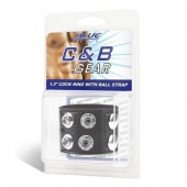 Ремень на член и мошонку 1.5  Cock Ring With Ball Strap - BlueLine - купить с доставкой в Копейске