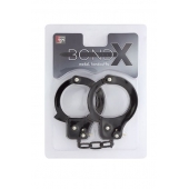 Чёрные наручники из листового металла BONDX METAL CUFFS BLACK - Dream Toys - купить с доставкой в Копейске