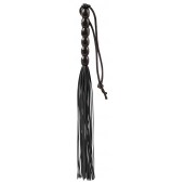 Чёрная мини-плеть из резины Rubber Mini Whip - 22 см. - Blush Novelties - купить с доставкой в Копейске