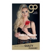Пластиковая метелочка с красными пёрышками Small Feather Tickler - 32 см. - Blush Novelties - купить с доставкой в Копейске