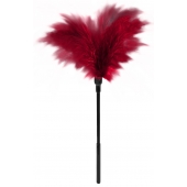 Пластиковая метелочка с красными пёрышками Small Feather Tickler - 32 см. - Blush Novelties - купить с доставкой в Копейске