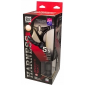 Пояс харнесс премиум класса WOMAN SIMPLEX(S) с 3 черными насадками - LOVETOY (А-Полимер) - купить с доставкой в Копейске