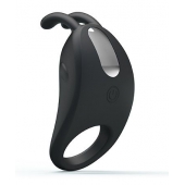 Чёрное эрекционное кольцо с вибрацией Rabbit Vibrator - Baile - в Копейске купить с доставкой