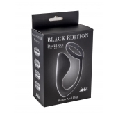 Чёрное эрекционное кольцо с анальной пробкой Button Anal Plug - Lola Games - в Копейске купить с доставкой