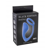Синее эрекционное кольцо с анальной пробкой Button Anal Plug - Lola Games - в Копейске купить с доставкой