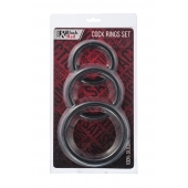 Набор из 3 чёрных эрекционных колец - ToyFa - в Копейске купить с доставкой