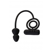 Чёрное эрекционное кольцо с вибропулькой и анальным хвостом - Erotist Adult Toys - в Копейске купить с доставкой