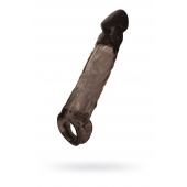 Чёрная насадка на пенис Tс подхватом - 19,5 см. - ToyFa - в Копейске купить с доставкой