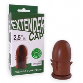 Коричневый латексный удлинитель пениса 2.5 in с шипиками - Sitabella - в Копейске купить с доставкой