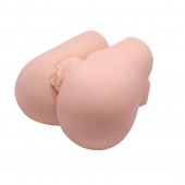 Реалистичный мастурбатор с вибрацией и двумя тоннелями - вагиной и анусом - Baile - в Копейске купить с доставкой