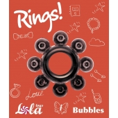 Чёрное эрекционное кольцо Rings Bubbles - Lola Games - в Копейске купить с доставкой