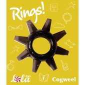 Чёрное эрекционное кольцо Rings Cogweel - Lola Games - в Копейске купить с доставкой