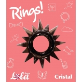 Чёрное эрекционное кольцо Rings Cristal - Lola Games - в Копейске купить с доставкой