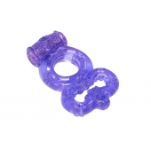 Фиолетовое эрекционное кольцо Rings Treadle с подхватом - Lola Games - в Копейске купить с доставкой