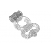 Прозрачное эрекционное кольцо Rings Treadle с подхватом - Lola Games - в Копейске купить с доставкой