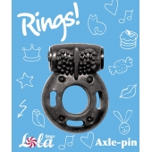Черное эрекционное кольцо с вибрацией Rings Axle-pin - Lola Games - в Копейске купить с доставкой