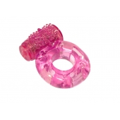 Розовое эрекционное кольцо с вибрацией Rings Axle-pin - Lola Games - в Копейске купить с доставкой